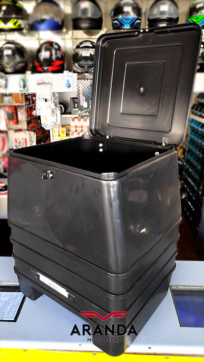 Caixa para Moto PVC Tampa Aberta - Aranda Motos Londrina - PR.