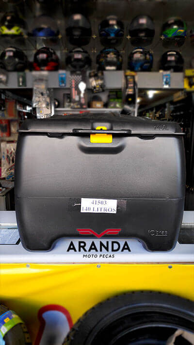 Caixa para Moto 140 Litros ICBras - Aranda Moto Peças em Londrina - PR.