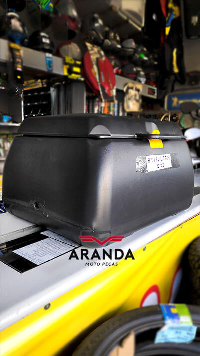 Caixa para Moto 65 Litros ICBras Tampa Aberta - Aranda Moto Peças em Londrina - PR.