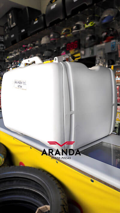 Caixa para Moto Entrega de Pizza ICBras - Aranda Moto Peças em Londrina - PR.