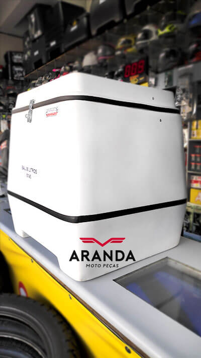 Caixa para Moto de Fibra 90 Litros - Aranda Moto Peças em Londrina - PR.
