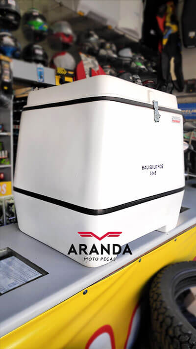 Caixa para Moto de Fibra 90 Litros - Aranda Moto Peças em Londrina - PR.