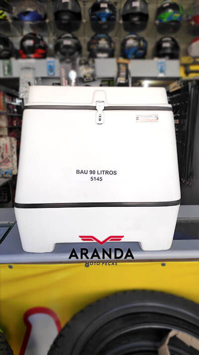 Caixa para Moto de Fibra 90 Litros - Aranda Moto Peças em Londrina - PR.