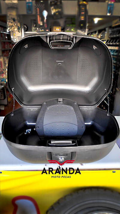 Baú para Moto 35 Litros - Tampa Aberta - Aranda Moto Peças em Londrina - PR.