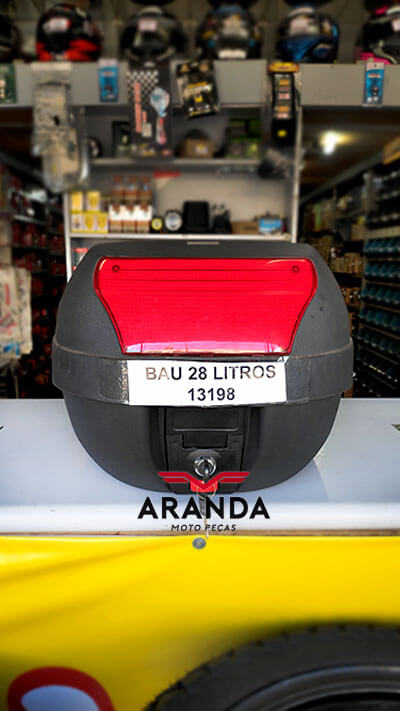 Baú para Moto 28 Litros - Aranda Moto Peças em Londrina - PR.